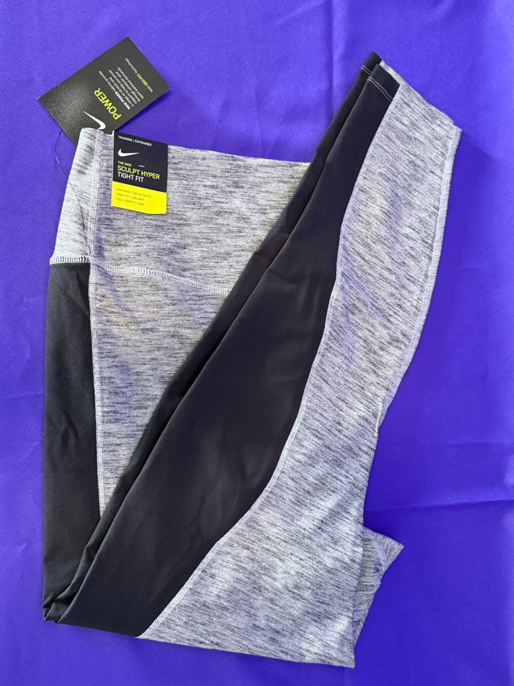 Nike Sculpt Grey and Black Workout Leggings Women’s Size 2X
